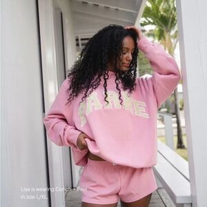 PARKE Conch Varsity Mockneck Sweatshirt - Peel Yellow Logo